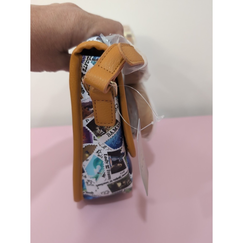 NWT Buckle-Down Disney D100 Anniversary Stamp Print Crossbody Bag Vegan Leather‎ - Picture 7 of 9